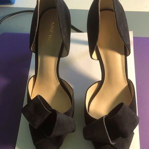 Navy Blue suede 3 inch heels. Only wore them once